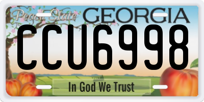 GA license plate CCU6998