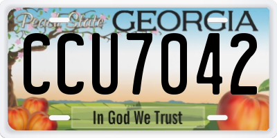 GA license plate CCU7042