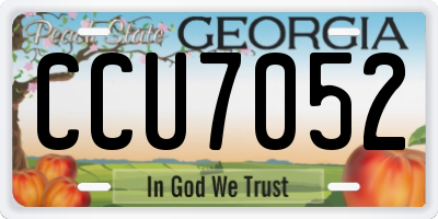 GA license plate CCU7052