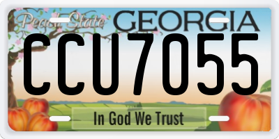 GA license plate CCU7055