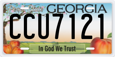 GA license plate CCU7121