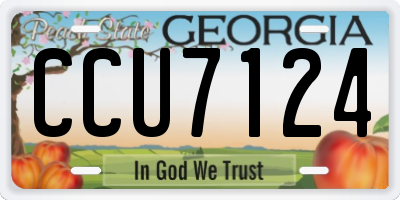 GA license plate CCU7124