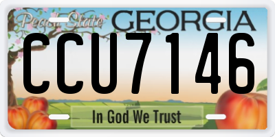 GA license plate CCU7146
