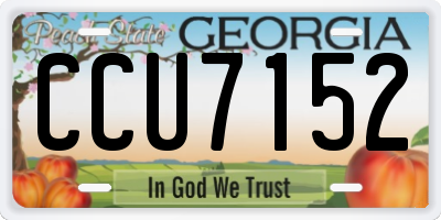 GA license plate CCU7152