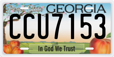 GA license plate CCU7153