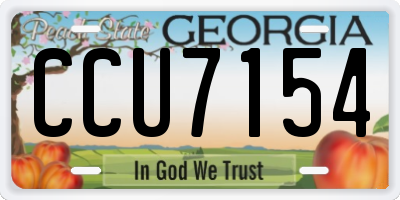 GA license plate CCU7154
