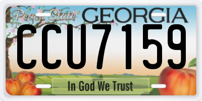 GA license plate CCU7159