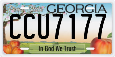 GA license plate CCU7177