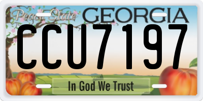 GA license plate CCU7197