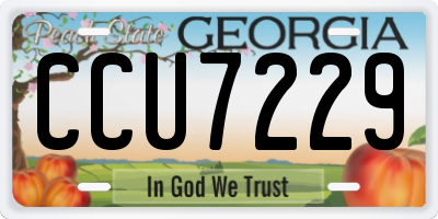 GA license plate CCU7229