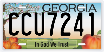 GA license plate CCU7241