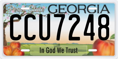 GA license plate CCU7248