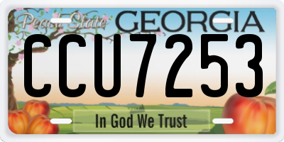 GA license plate CCU7253