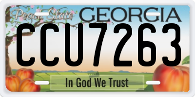 GA license plate CCU7263