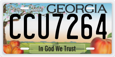 GA license plate CCU7264
