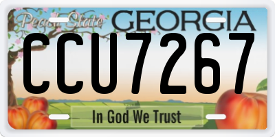 GA license plate CCU7267