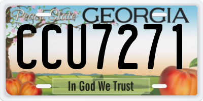 GA license plate CCU7271
