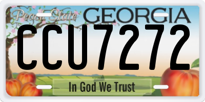 GA license plate CCU7272