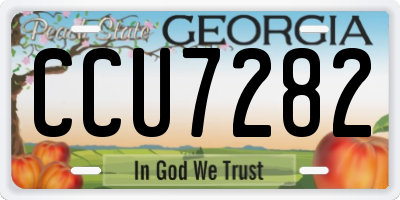 GA license plate CCU7282