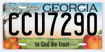 GA license plate CCU7290