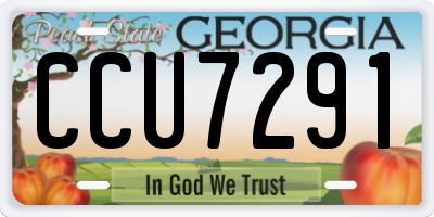 GA license plate CCU7291