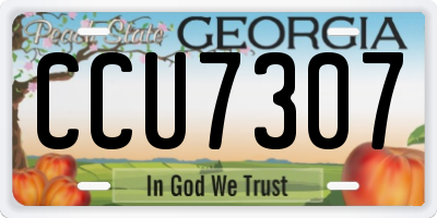 GA license plate CCU7307
