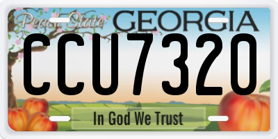 GA license plate CCU7320