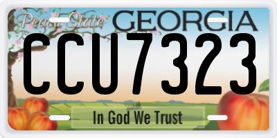 GA license plate CCU7323