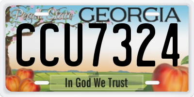 GA license plate CCU7324