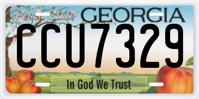 GA license plate CCU7329