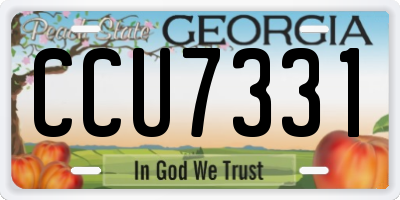 GA license plate CCU7331