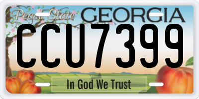 GA license plate CCU7399