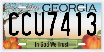 GA license plate CCU7413