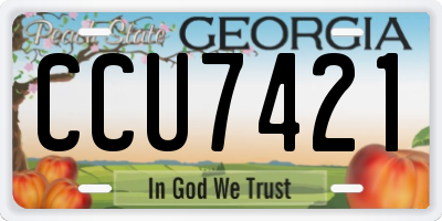 GA license plate CCU7421