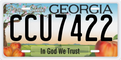 GA license plate CCU7422