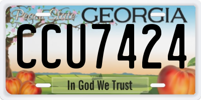 GA license plate CCU7424