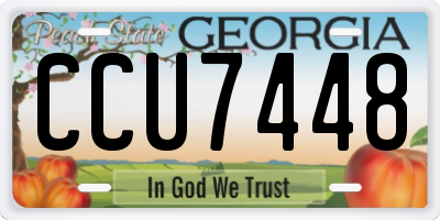GA license plate CCU7448