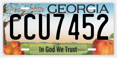 GA license plate CCU7452