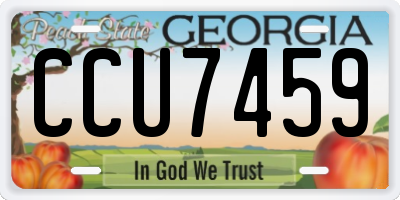 GA license plate CCU7459
