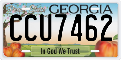 GA license plate CCU7462