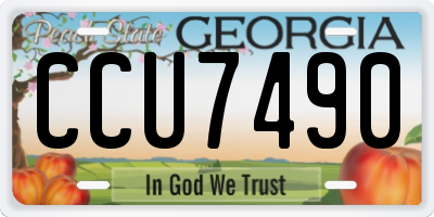 GA license plate CCU7490