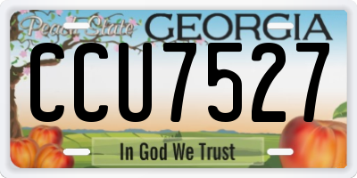 GA license plate CCU7527