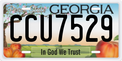 GA license plate CCU7529