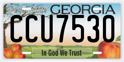 GA license plate CCU7530