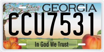 GA license plate CCU7531