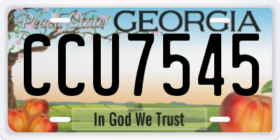 GA license plate CCU7545