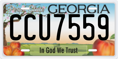 GA license plate CCU7559