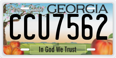 GA license plate CCU7562