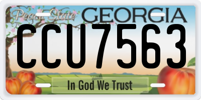GA license plate CCU7563