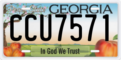 GA license plate CCU7571